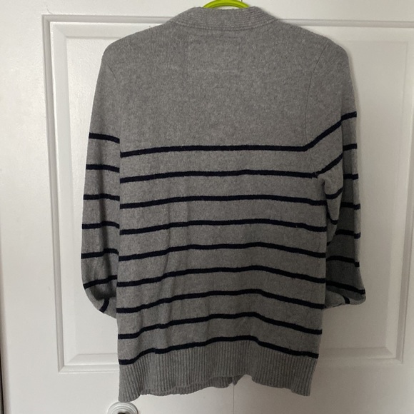 Grey and navy blue button up cardigan. Hollister. Size M. - Picture 2 of 4